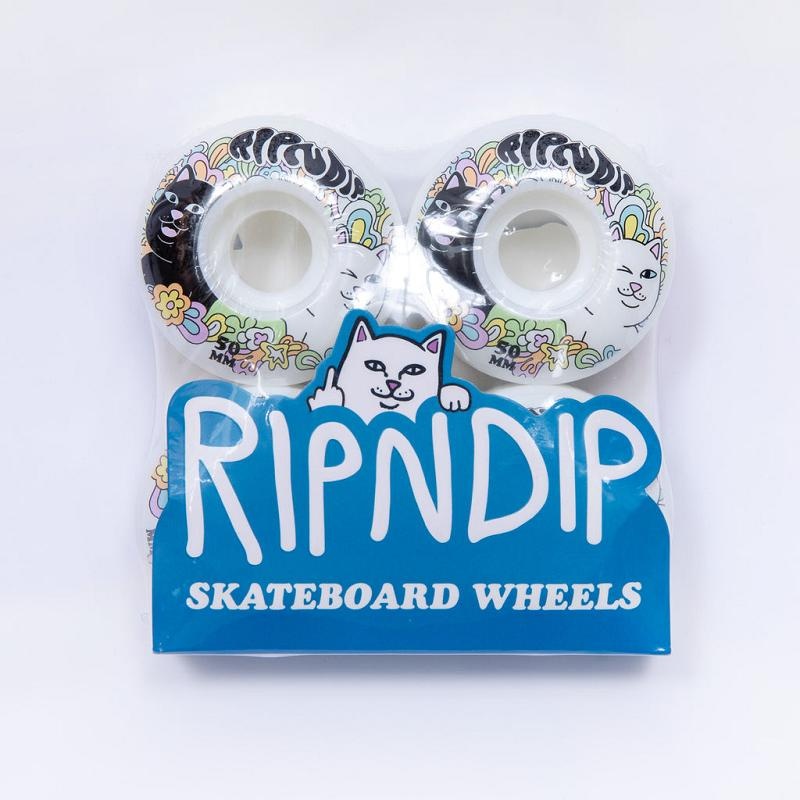 White Ripndip Flower Child Wheels Skateboard | USAJJ2302