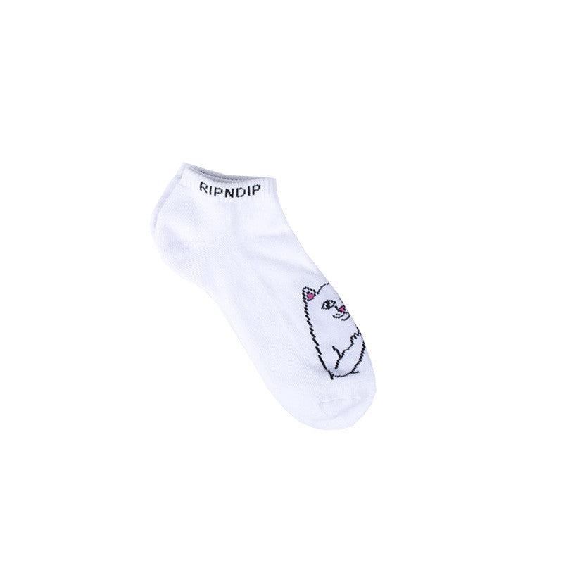 White Ripndip Lord Nermal Ankle Socks | USAXF2331