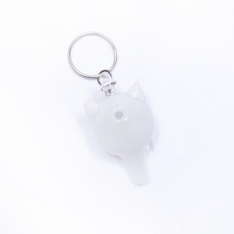 White Ripndip Lord Nermal Glass Carb Cap Keychain Accessories | USANB2076