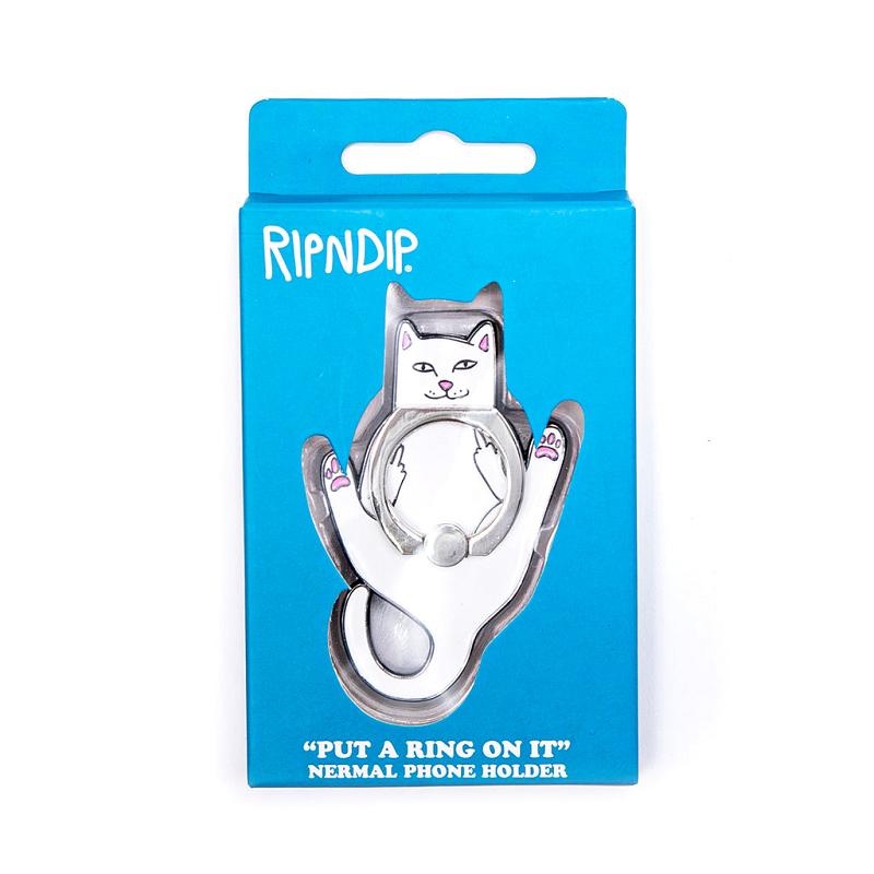 White Ripndip Lord Nermal Phone D-Ring Accessories | USAWY2209