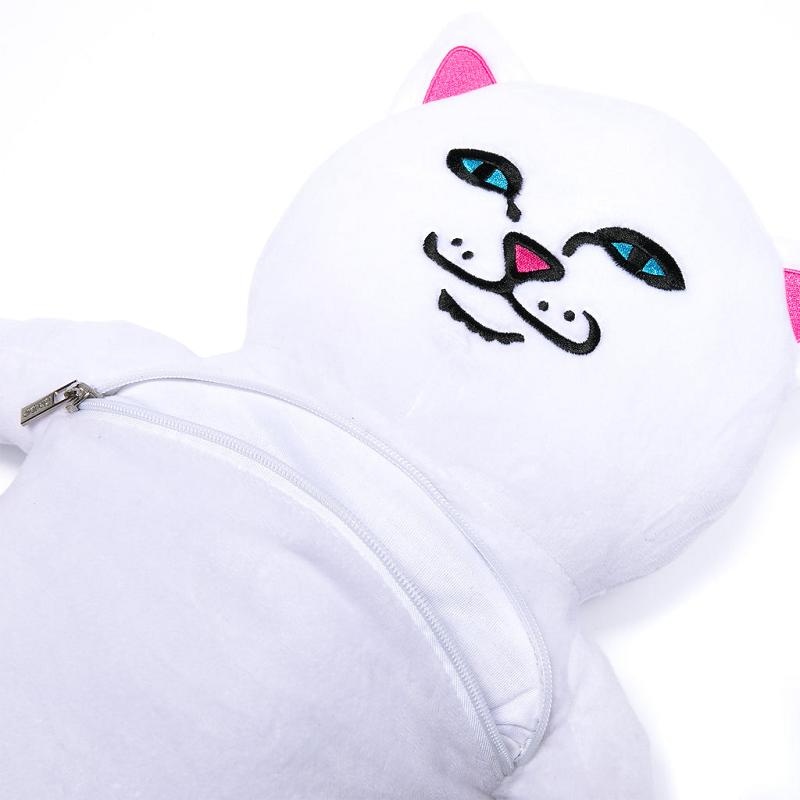 White Ripndip Lord Nermal Plush Backpacks | USACE2255