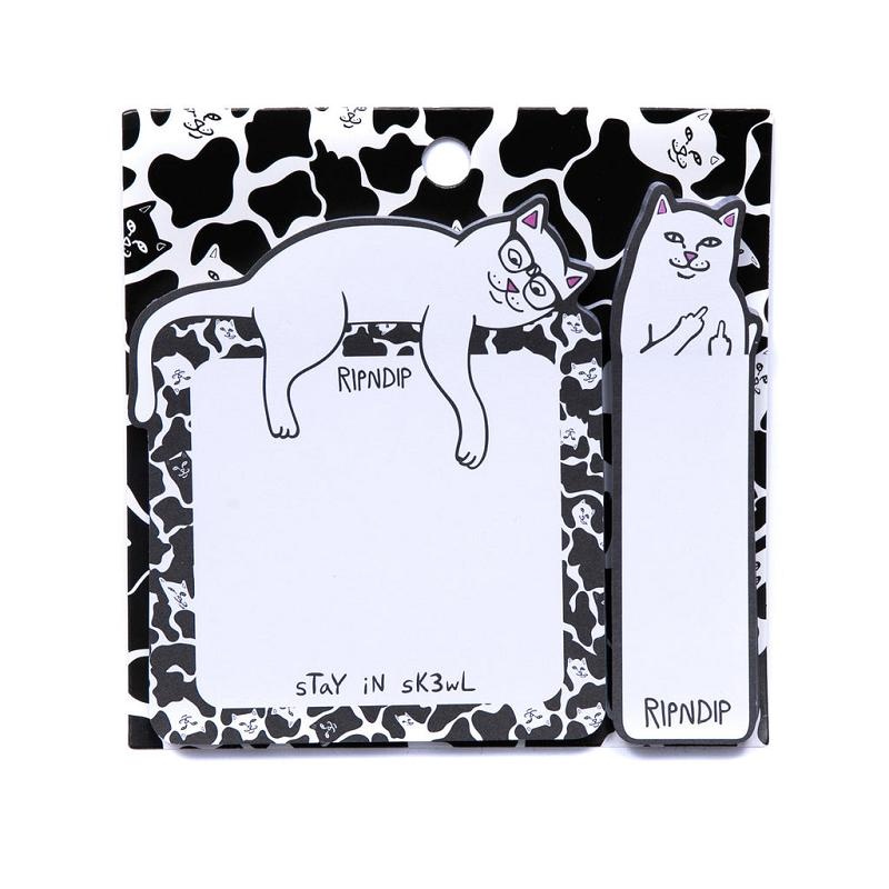 White Ripndip Lord Nermal Post It Note Pack Accessories | USATV2056