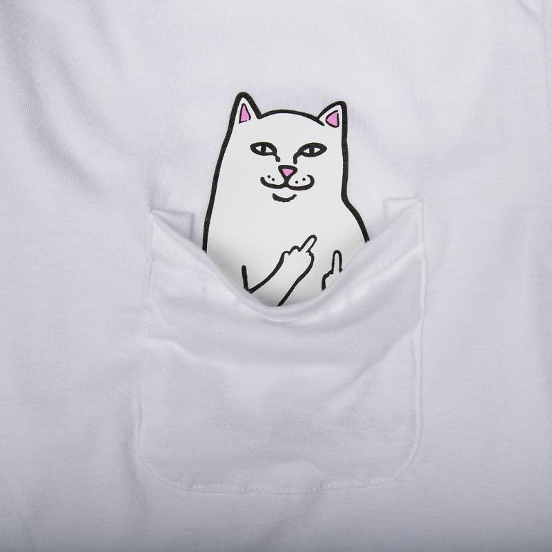 White Ripndip Lord Nermal S/S Pocket Shirts | USAIS2720