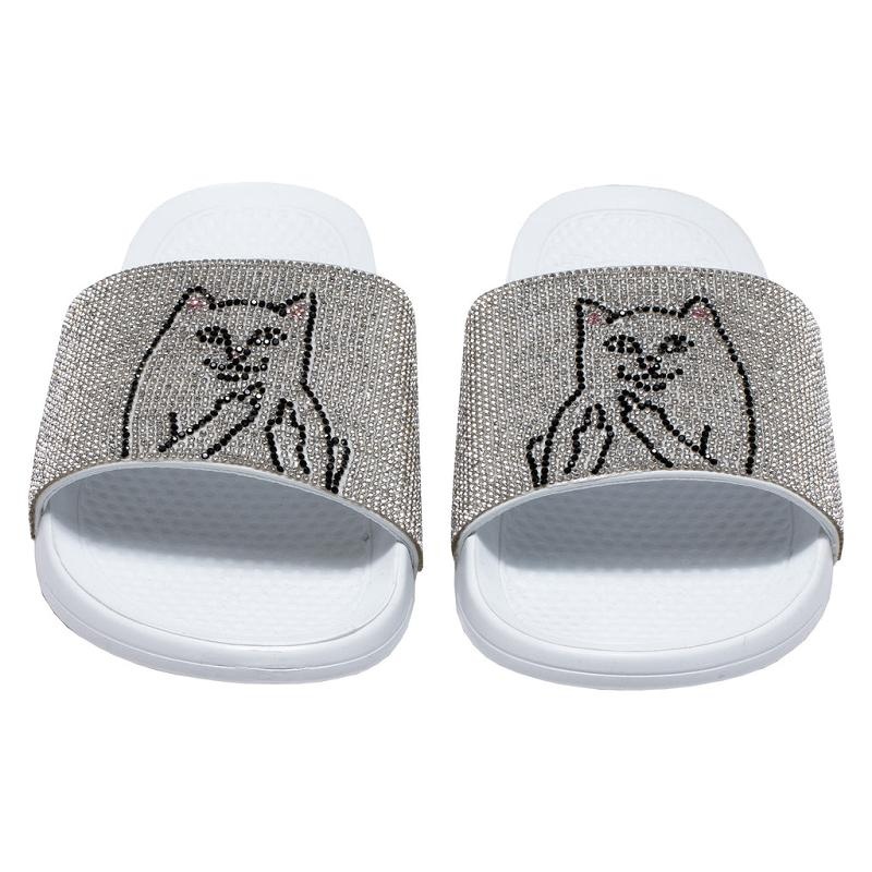 White Ripndip Lord Nermal Slides | USADN2981