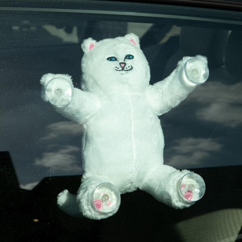 White Ripndip Nerm Window Plush Suction Cup Plush Doll Accessories | USAHK2249