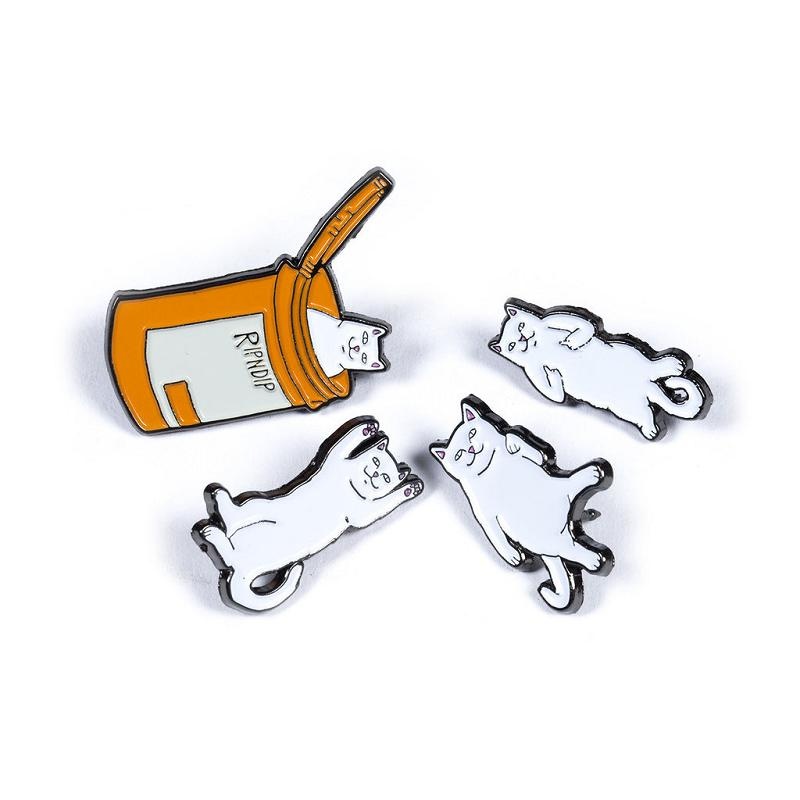 White Ripndip Nermal Pills Pin Pack Accessories | USAWY2157