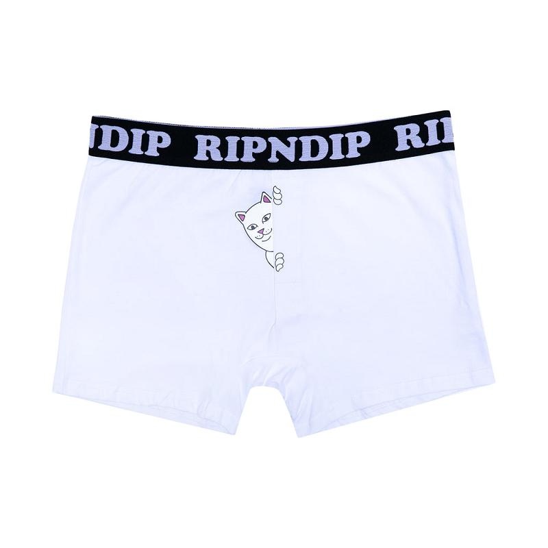 White Ripndip Peek A Nermal Boxer | USAXF2383