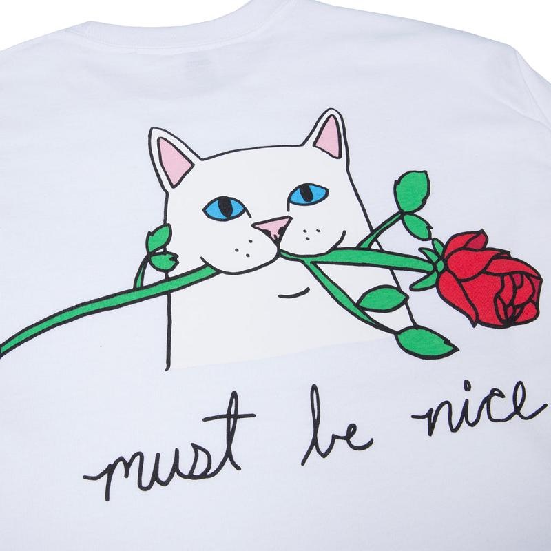 White Ripndip Romantic Nerm Long Sleeve | USAHK2570