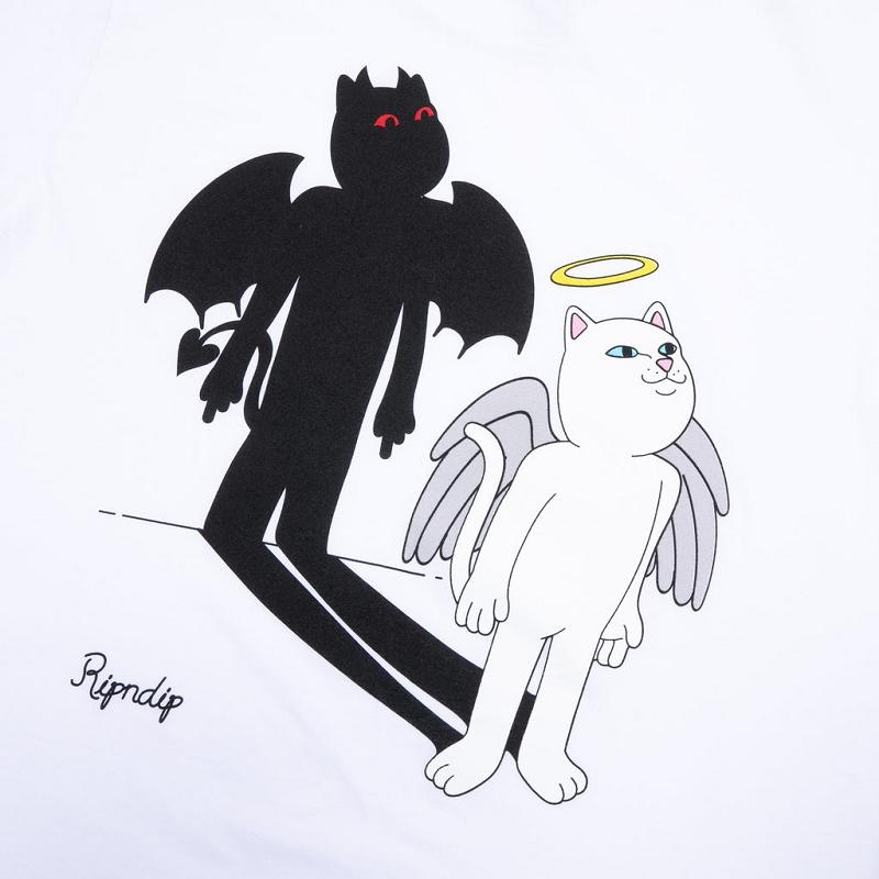 White Ripndip Shadow Friend Shirts | USADN2697